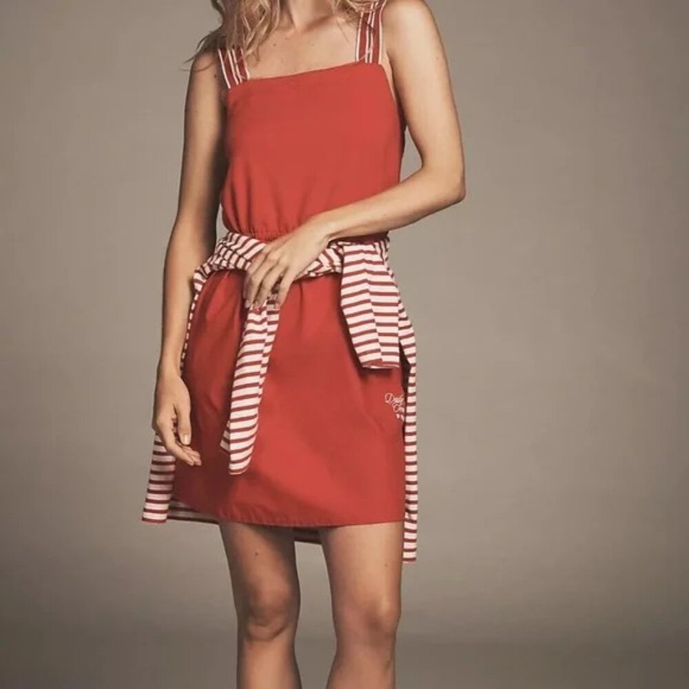 NEW Daily Practice Anthropologie Red Mini Sports Dress XXS NWT Passing Shot